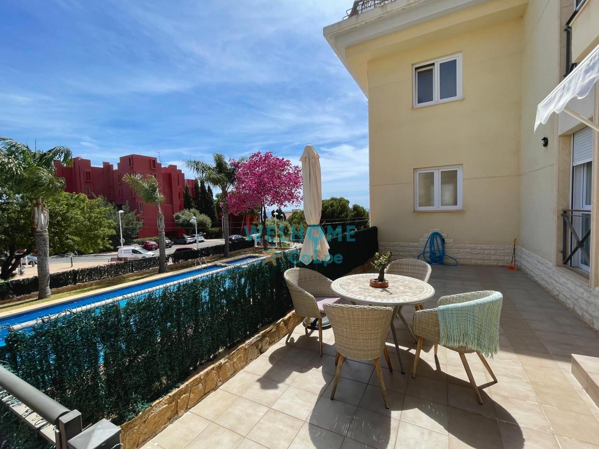 Manzana Bonito Y Comodo Apartamento Con Piscina Calp Extérieur photo
