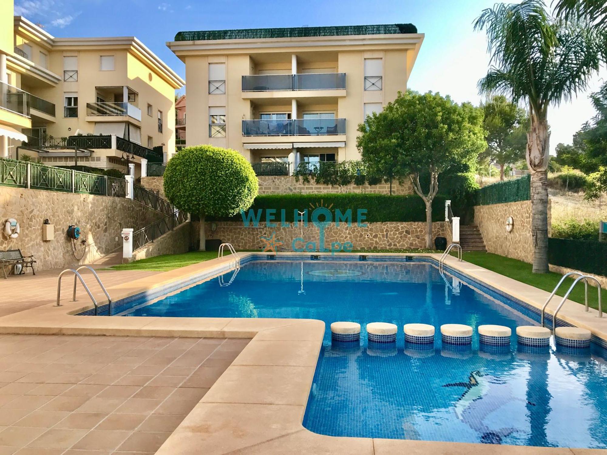 Manzana Bonito Y Comodo Apartamento Con Piscina Calp Extérieur photo