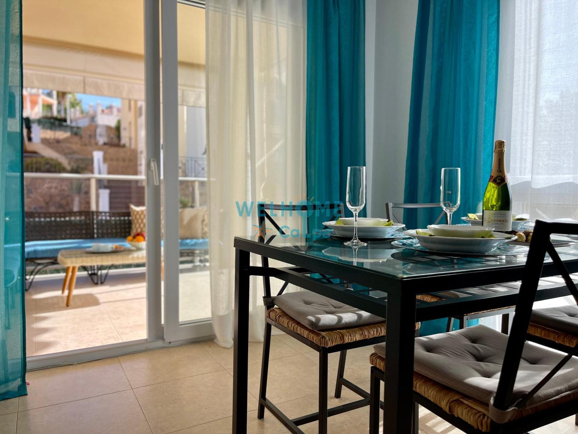 Manzana Bonito Y Comodo Apartamento Con Piscina Calp Extérieur photo